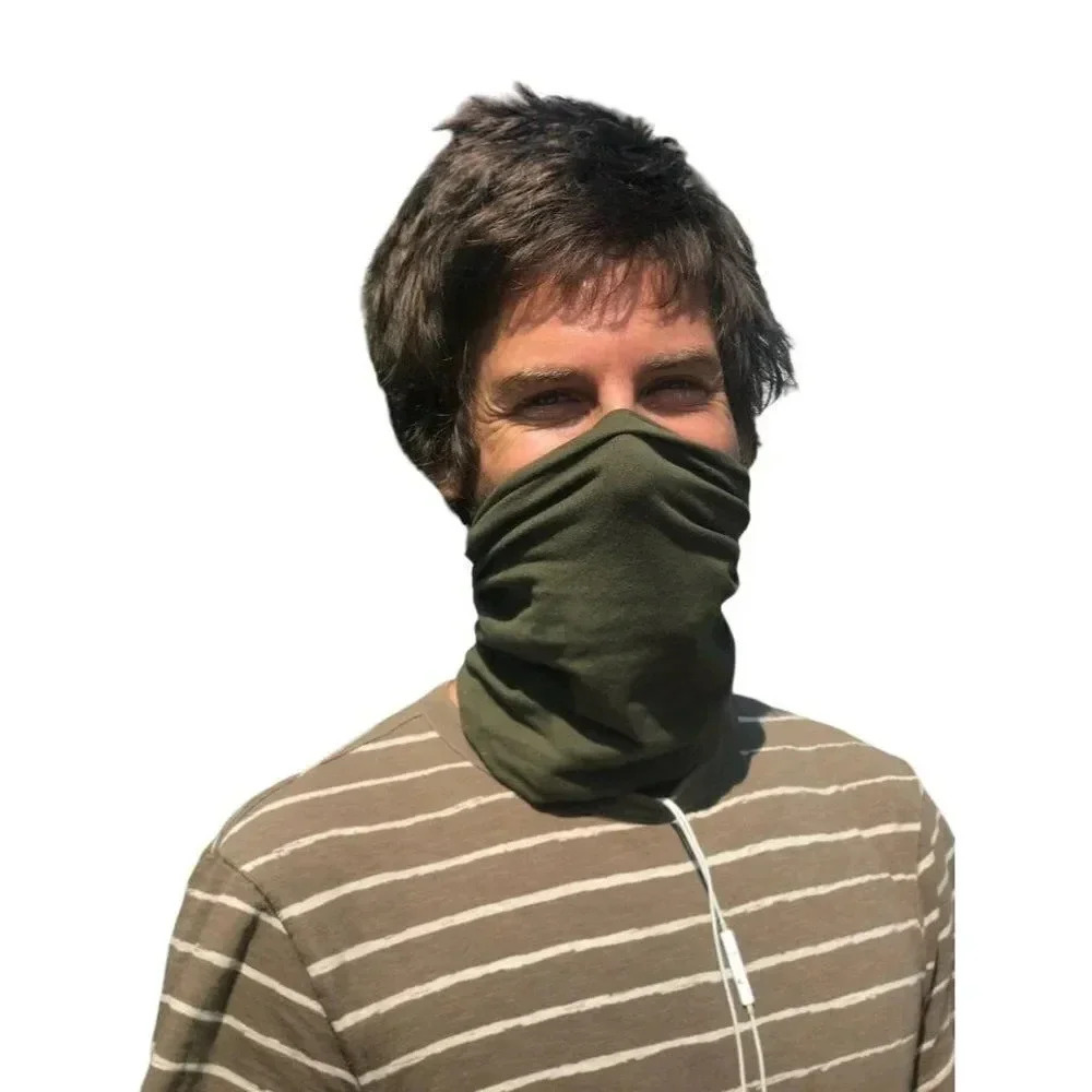 Charcoal Green Face Mask Gaiter - Picture 1 of 3